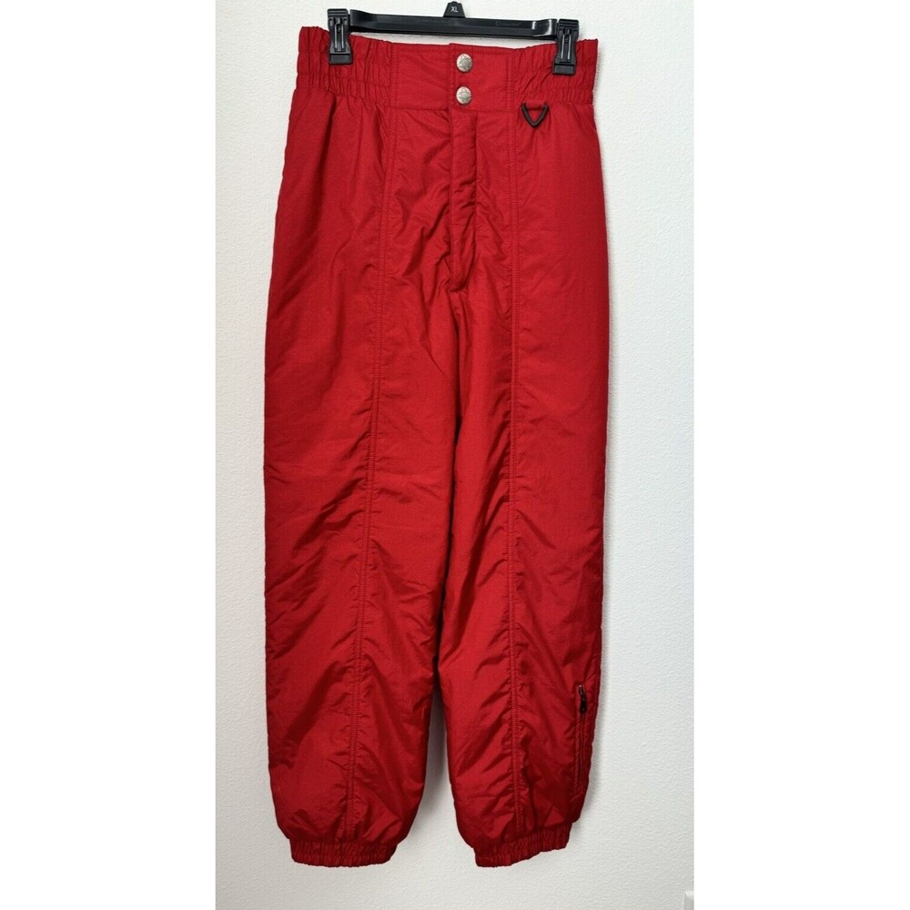 Vintage Women's Rainier Retro Red Ski Pants Zip Pocket Snow Winter Sports 10